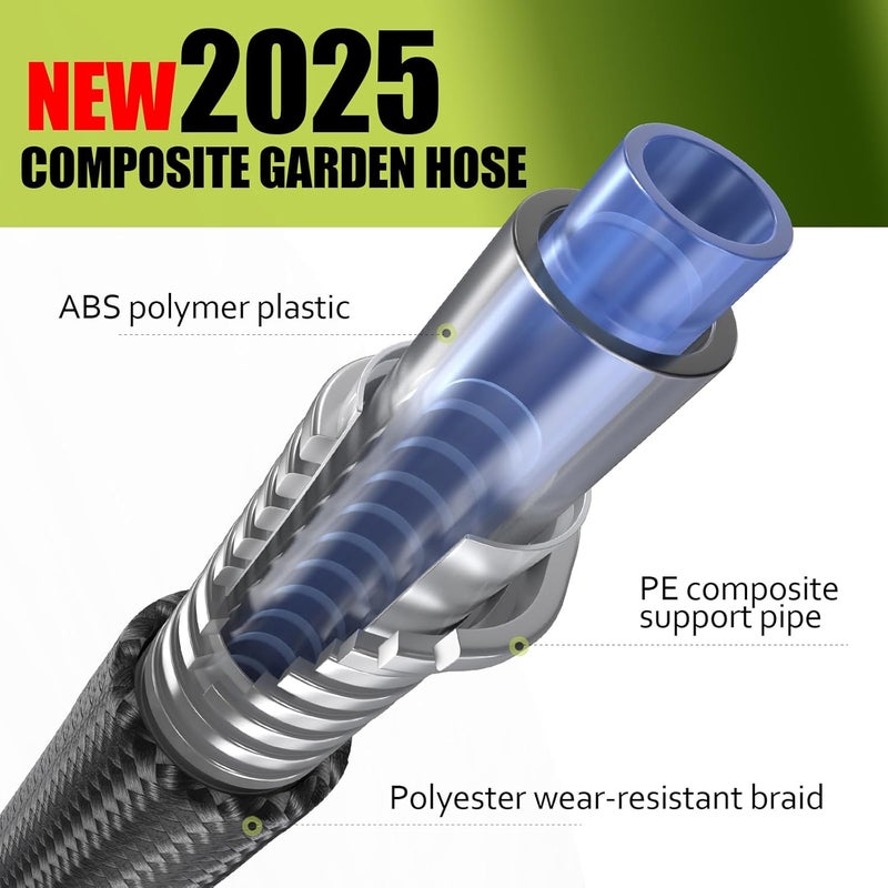 Relxitl Garden Hose, Flexible Water Hose, Ultra Lightweight Non-Expanding hose With 10 Functon Sprayer, Leak proof, Pressure Resistant for Yard, Outdoor - Image 2